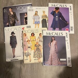 14 Various Sewing Patterns — Vogue, McCall’s, Butterick and others